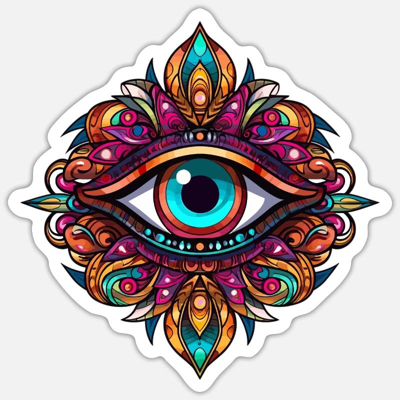 Mandala Third Eye Sticker size S (10 x 10 cm)