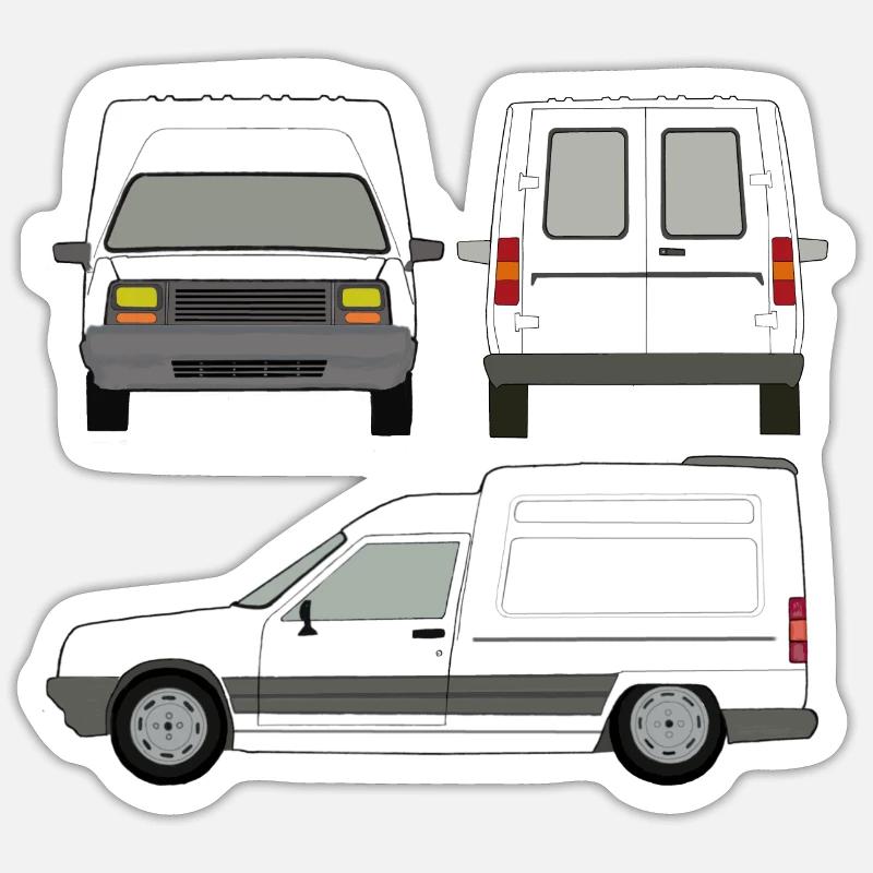 VHL White Van Express Auto Sticker taille S (10 x 10 cm)