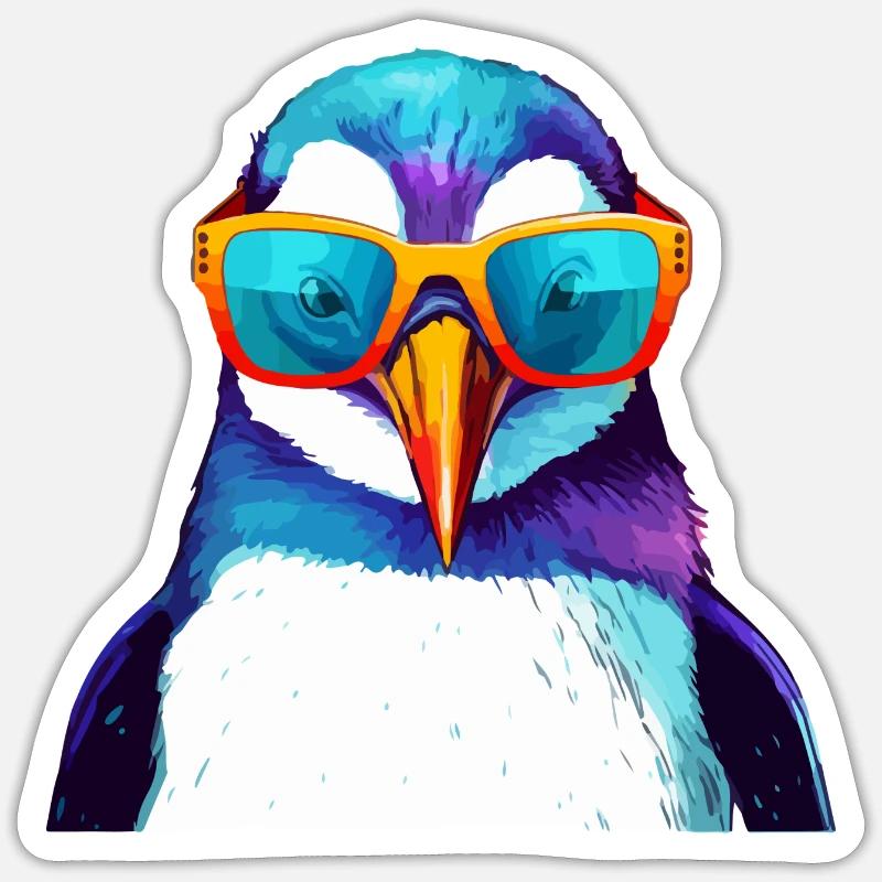 Ral the penguin - Sticker size S (10 x 10 cm) - white matte