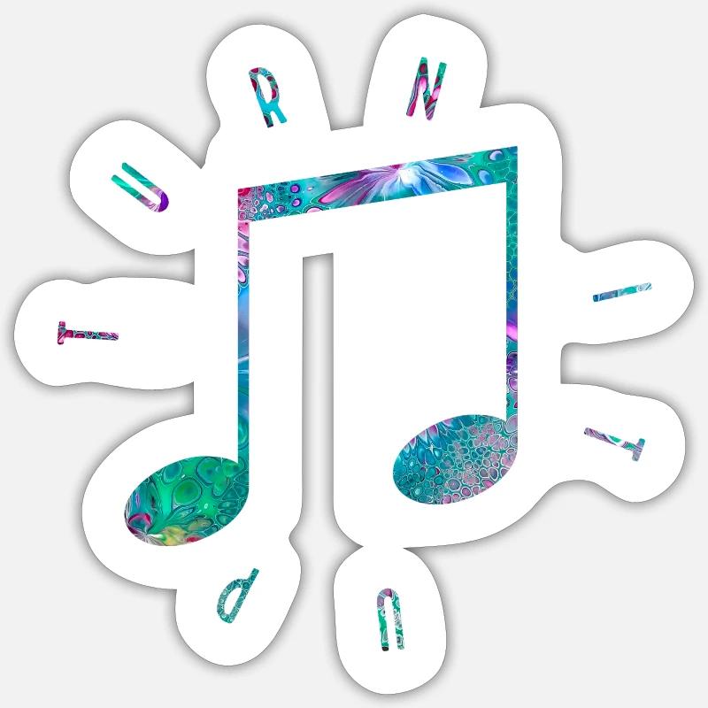 Turn it up - Sticker size S (10 x 10 cm) - white matte