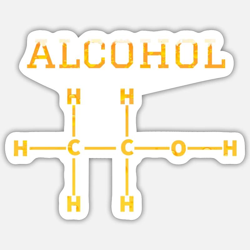 Alcohol Molecule Sticker size S (10 x 10 cm)