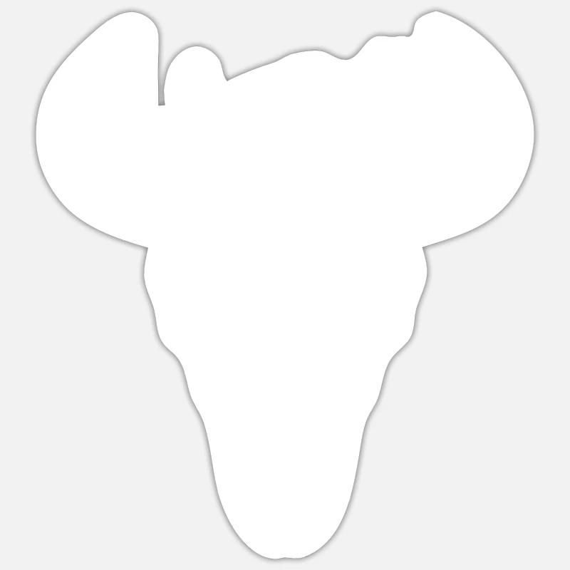 Crâne de vache Boho Sticker taille S (10 x 10 cm)