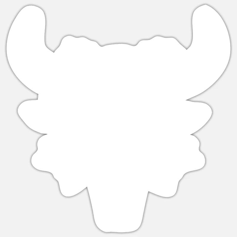 Crâne de vache Boho Sticker taille S (10 x 10 cm)