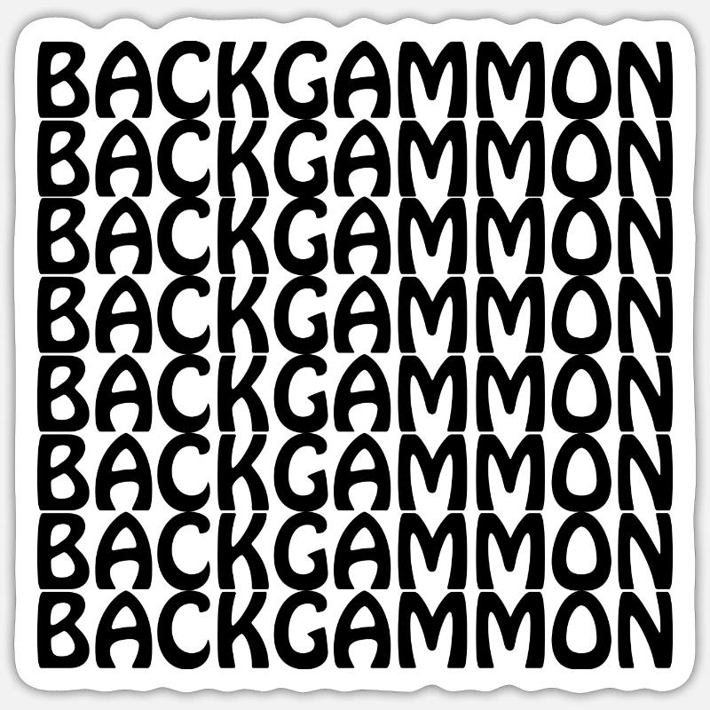 boardgame chess backgammon game night - Sticker Größe S (10 x 10 cm) - Mattweiß