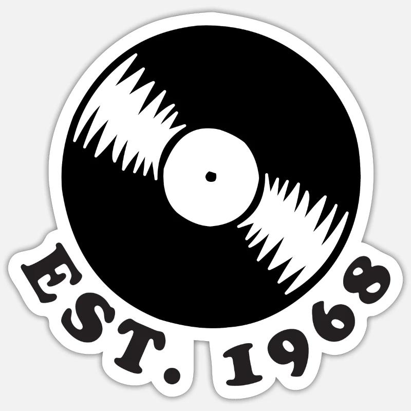 Millésime 1968 - Sticker taille S (10 x 10 cm) - blanc mat