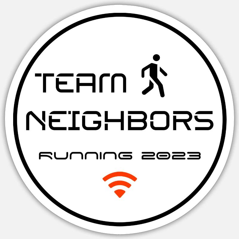 Run - Sticker Größe S (10 x 10 cm) - Mattweiß