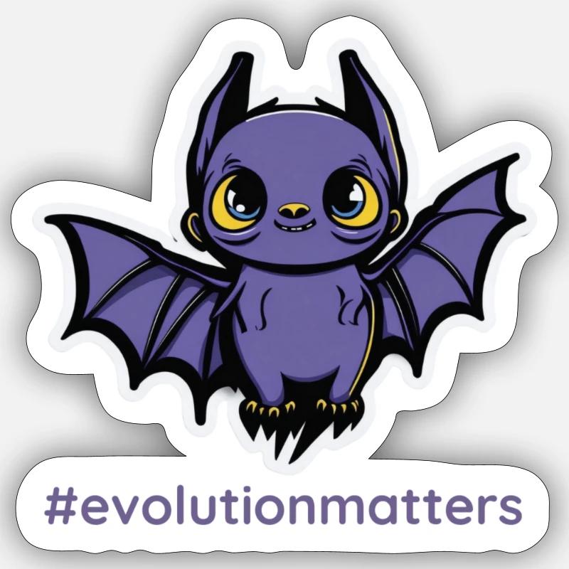 #evolutionmatters - Sticker Größe S (10 x 10 cm) - Mattweiß
