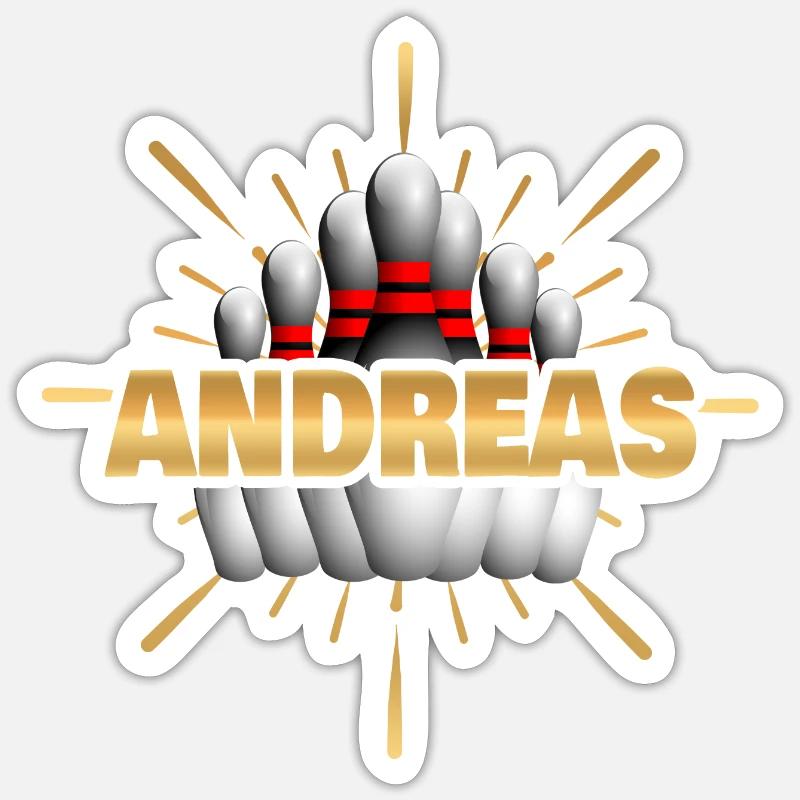 Bowling Andreas - Sticker taille S (10 x 10 cm) - blanc mat