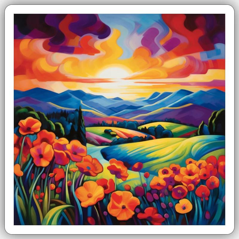 Dreamscape - Sticker taille S (10 x 10 cm) - blanc mat