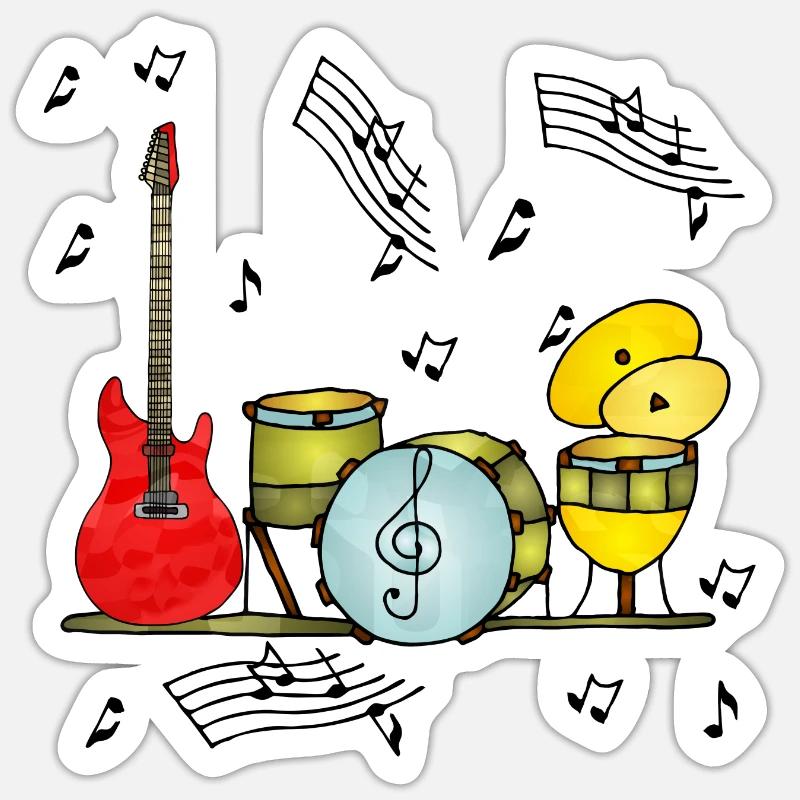 Musical instruments Sticker size S (10 x 10 cm)