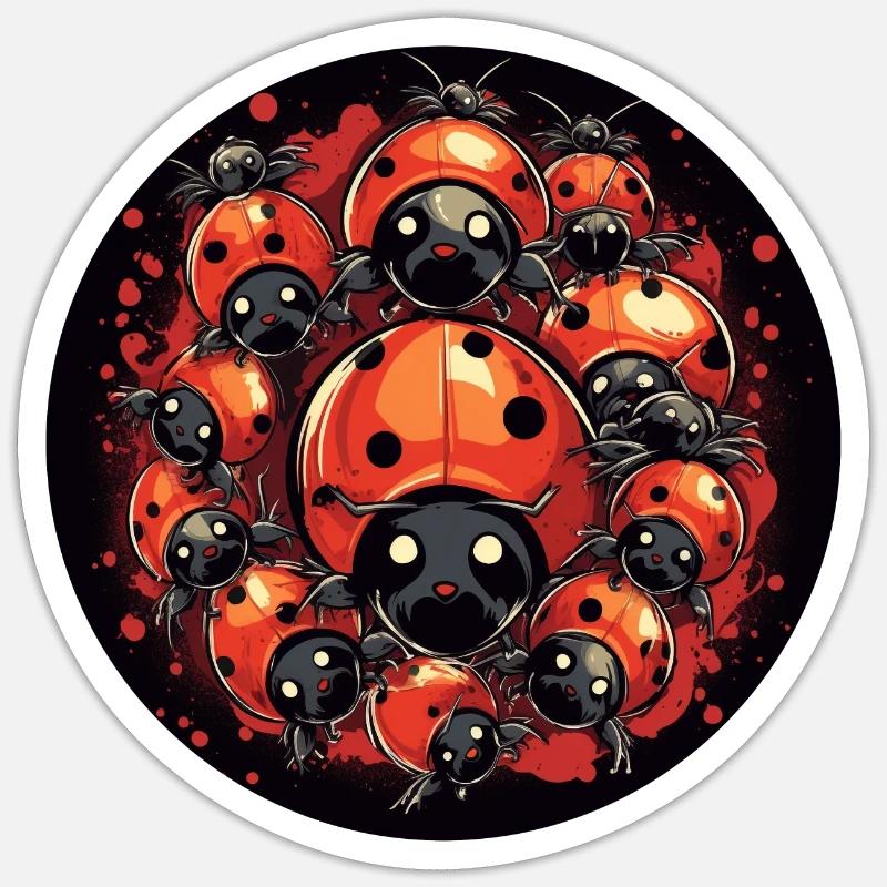 Ladybug Group Sticker size S (10 x 10 cm)