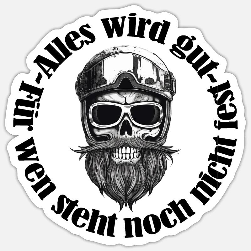 Alles wird gut - Sticker Größe S (10 x 10 cm) - Mattweiß