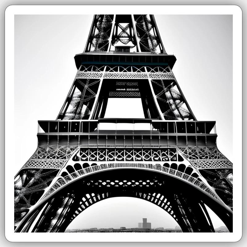 Elégance éternelle - Tour Eiffel à Paris Sticker taille S (10 x 10 cm)