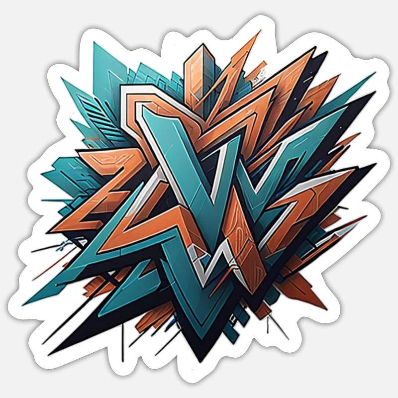 Conception de graffitis Sticker taille S (10 x 10 cm)