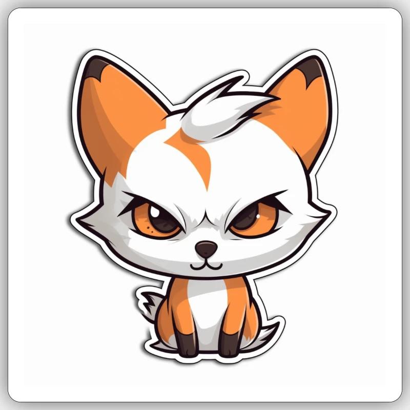 Magik chibi evil fox Sticker taille S (10 x 10 cm)
