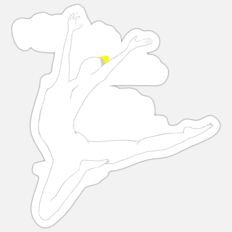 Danseuse valencienne - Sticker taille S (10 x 10 cm) - blanc mat