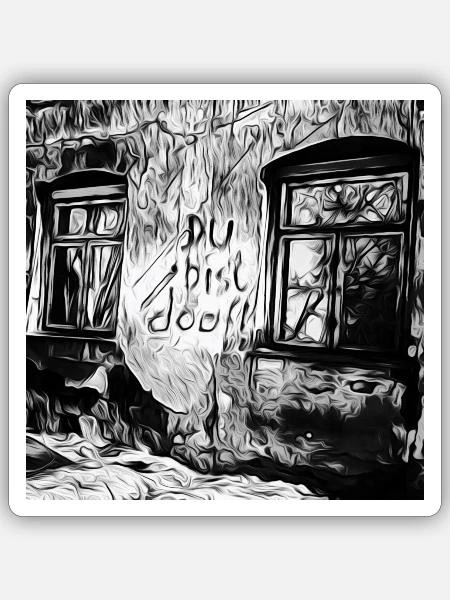 Du bist doof - Sticker Größe S (10 x 10 cm) - Mattweiß