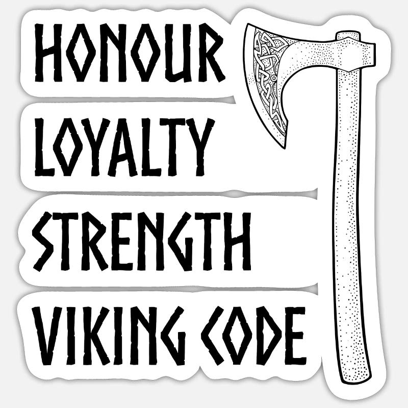 Viking code 2 - Sticker size S (10 x 10 cm) - white matte
