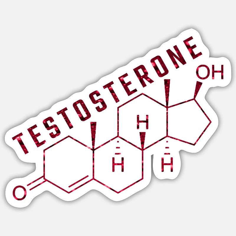 testosterone molecule Sticker size S (10 x 10 cm)