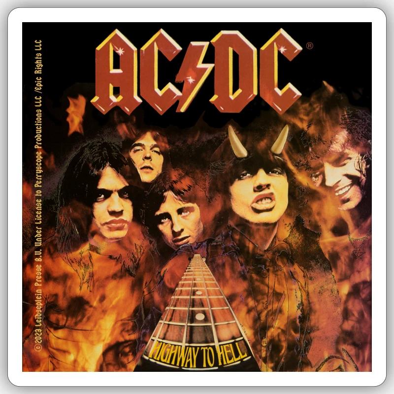 AC/DC Highway To Hell con logo e band Adesivo