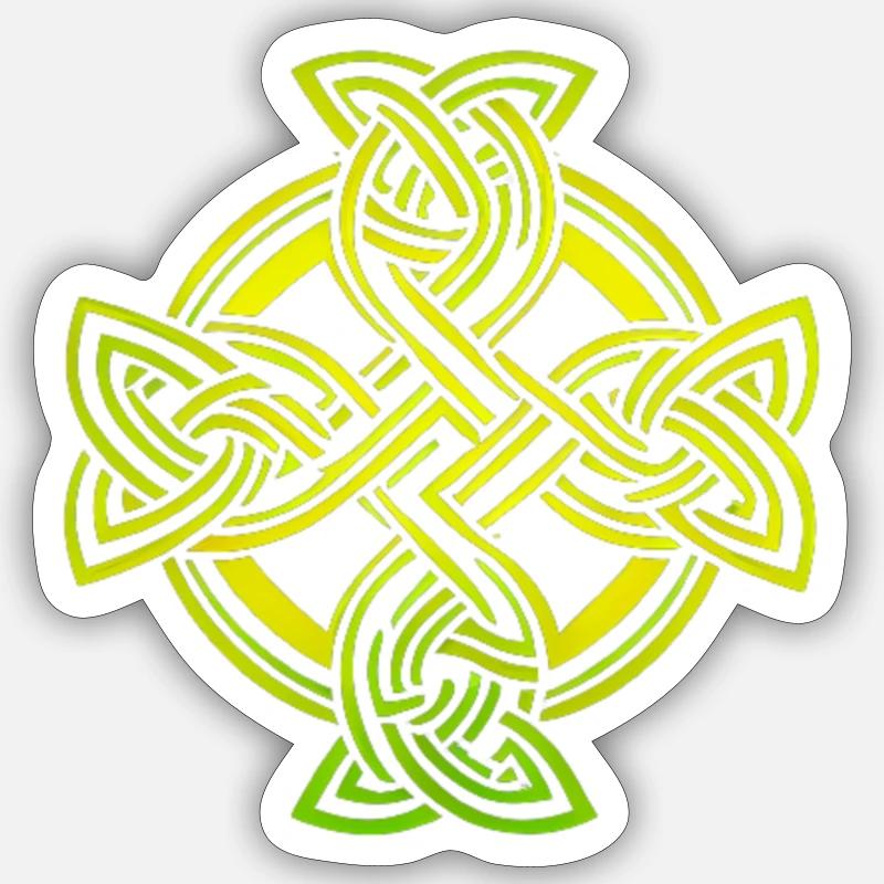 Croix celte - Sticker taille S (10 x 10 cm) - blanc mat