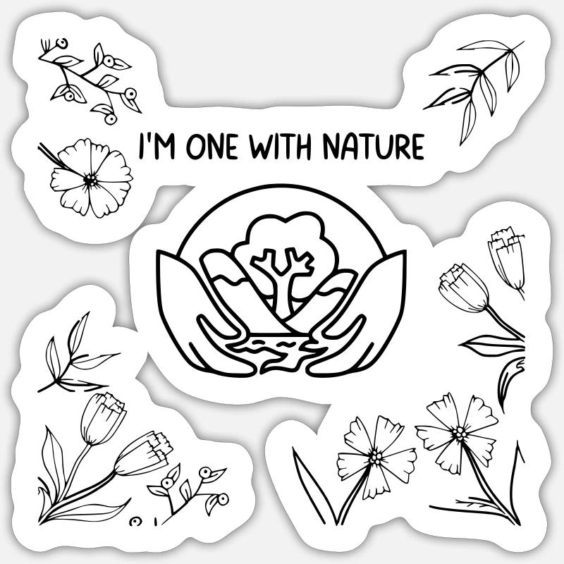 nature - Sticker Größe S (10 x 10 cm) - Mattweiß