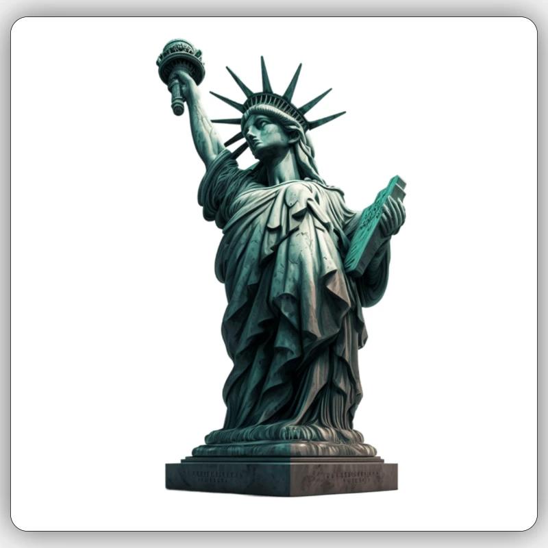 Statue de l’icône de la Statue du Monde dans une version minimale Sticker taille S (10 x 10 cm)