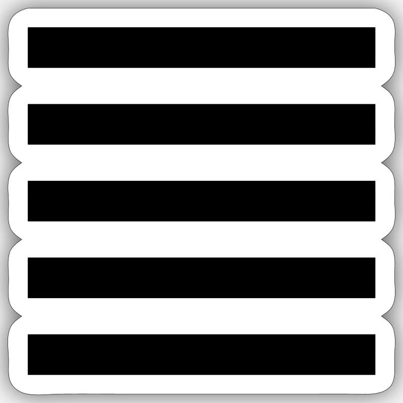 Gestreift Sticker Größe S (10 x 10 cm)