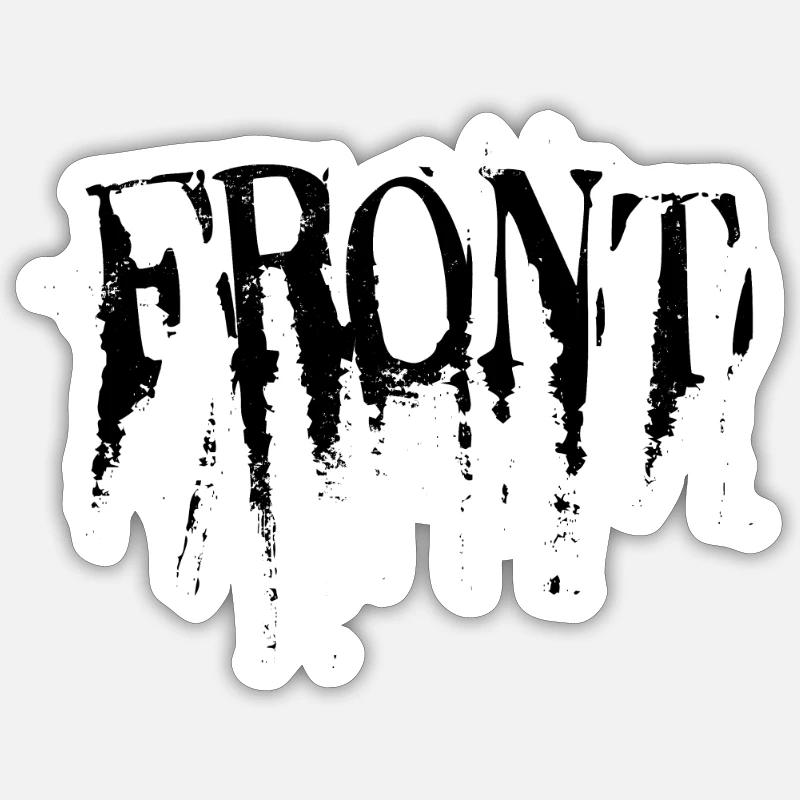 Front - Sticker taille S (10 x 10 cm) - blanc mat