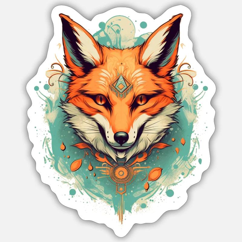 Fox - Sticker size S (10 x 10 cm) - white matte