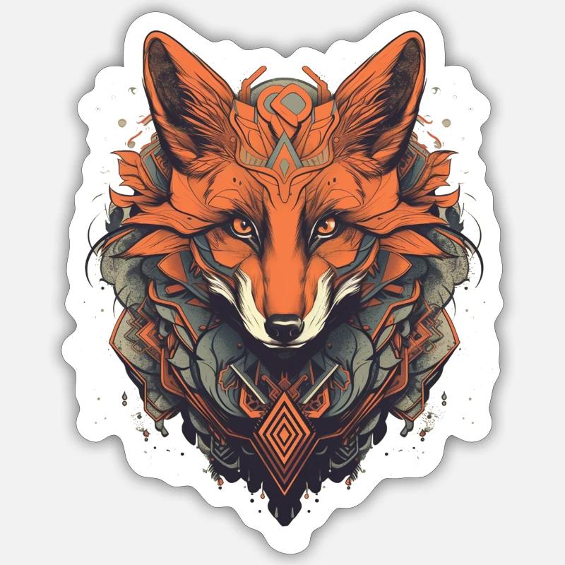 Fox - Sticker size S (10 x 10 cm) - white matte