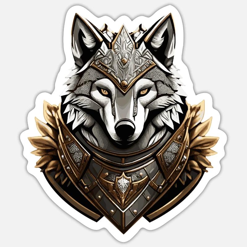 Wolf 4 By Pr3vise - Sticker size S (10 x 10 cm) - white matte