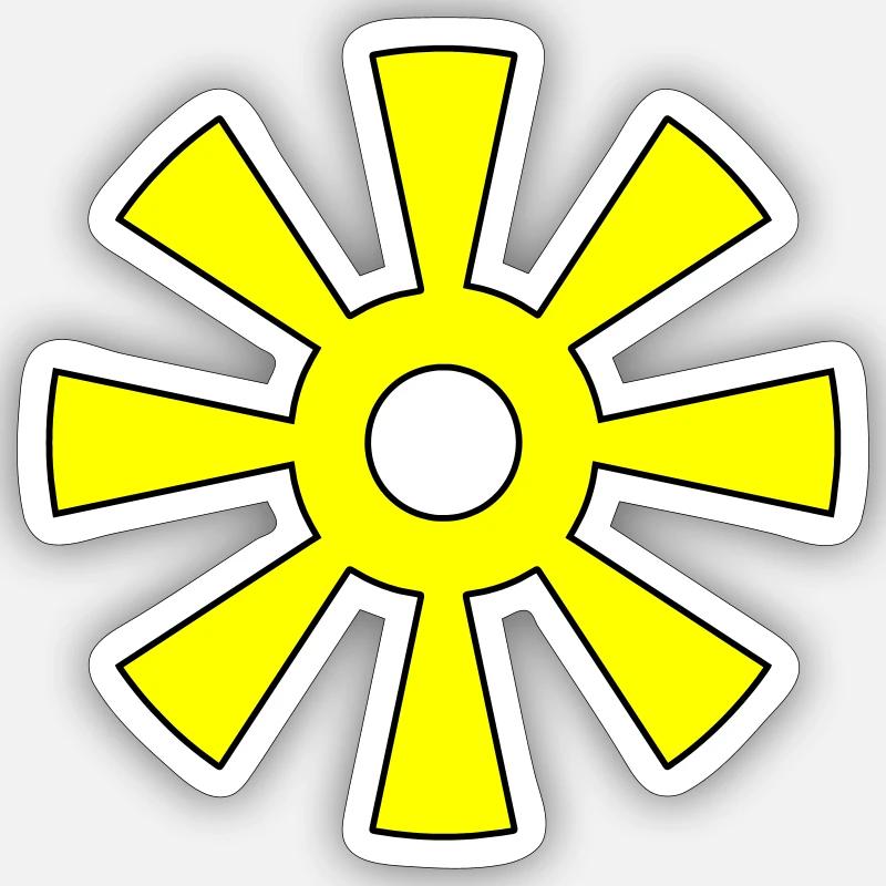 Sun VECTOR - Sticker size S (10 x 10 cm) - white matte