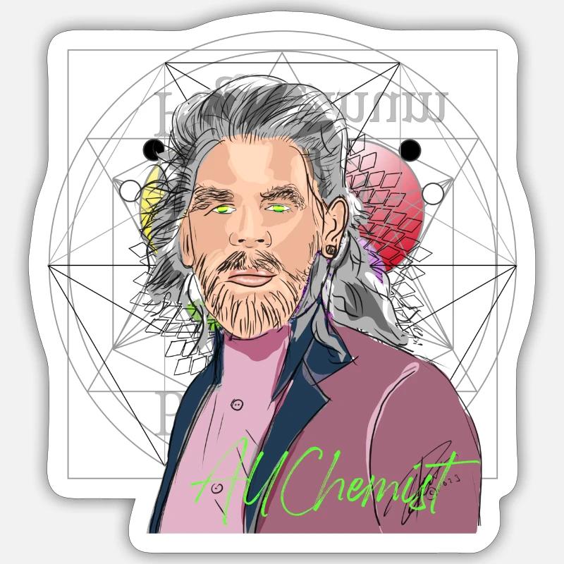 AllChemistAff - Sticker Größe S (10 x 10 cm) - Mattweiß