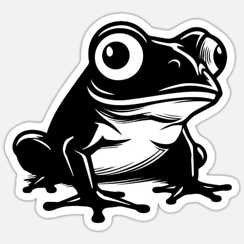 Frog Amphibian Toad - Sticker size S (10 x 10 cm) - white matte