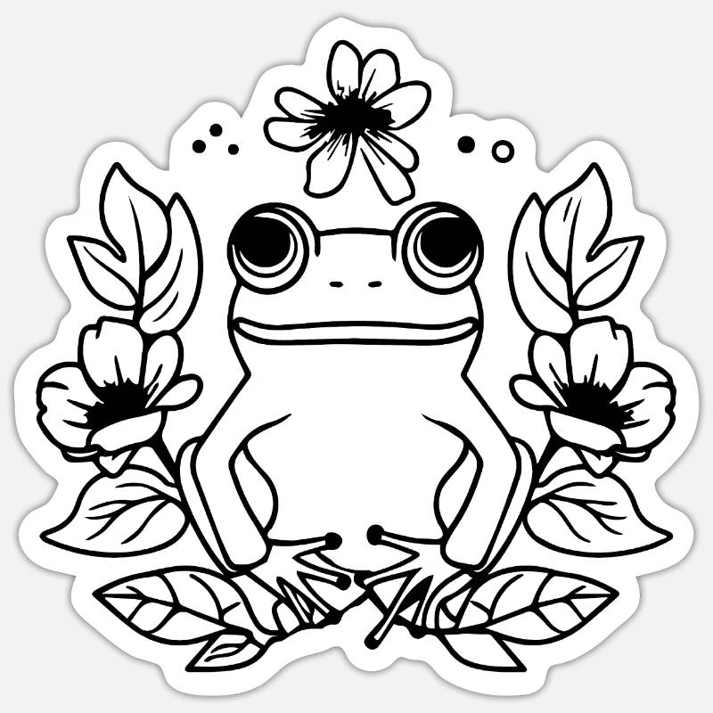 Frog Amphibian Toad - Sticker size S (10 x 10 cm) - white matte