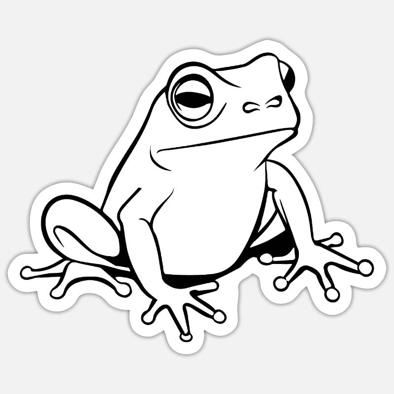 Frog Amphibian Toad - Sticker size S (10 x 10 cm) - white matte