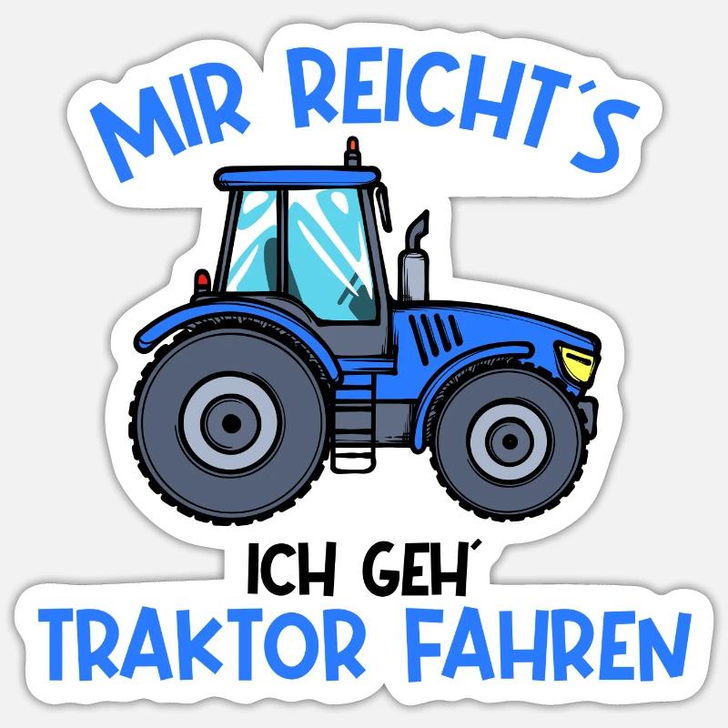 Traktor Statement Nutzfahrzeug Landleben Ackerbau Sticker Größe S (10 x 10 cm)