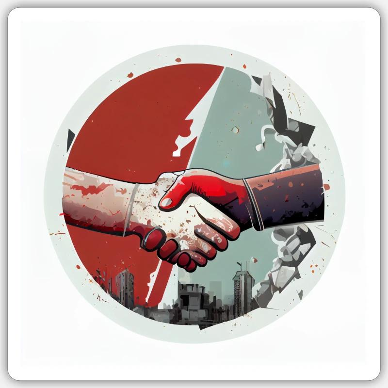 Solidarity in unity - Sticker size S (10 x 10 cm) - white matte