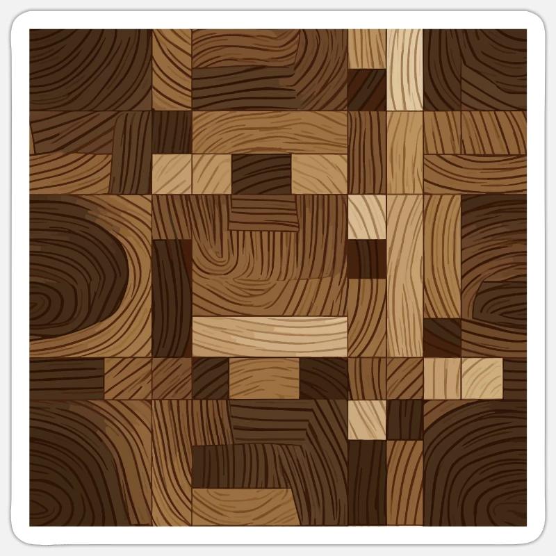 Abstract Wood Pattern Sticker size S (10 x 10 cm)