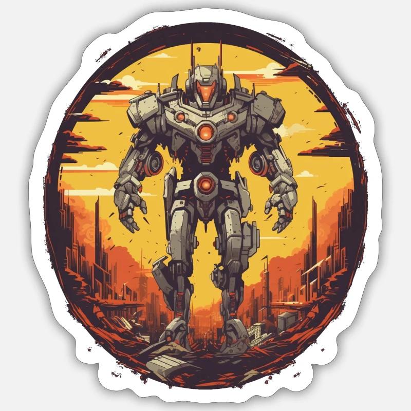 Méca - Sticker taille S (10 x 10 cm) - blanc mat