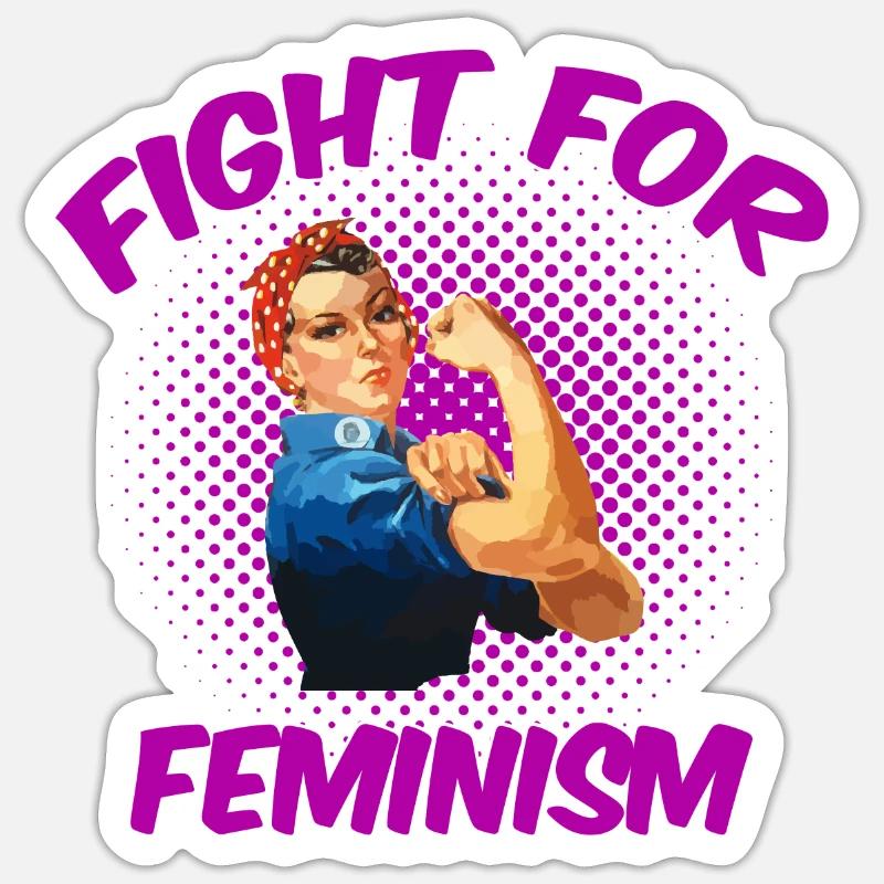 Fights for feminism Sticker size S (10 x 10 cm)