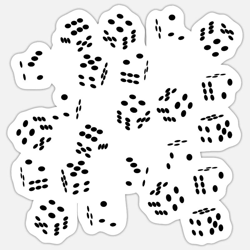 Dice - Optical Illusion - Game Night - Random Sticker size S (10 x 10 cm)