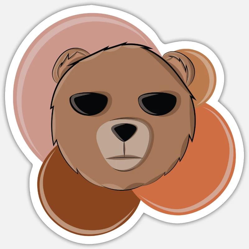 bear - Sticker size S (10 x 10 cm) - white matte