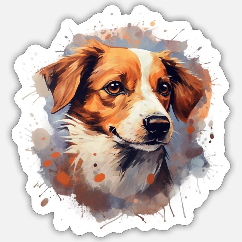 Dog - Sticker size S (10 x 10 cm) - white matte