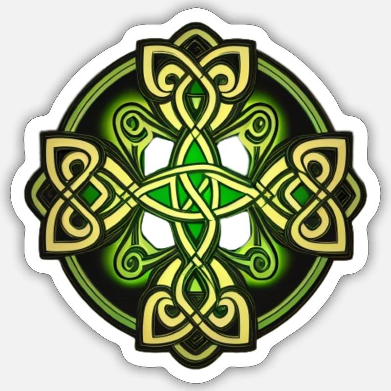 Celtic cross - Sticker size S (10 x 10 cm) - white matte