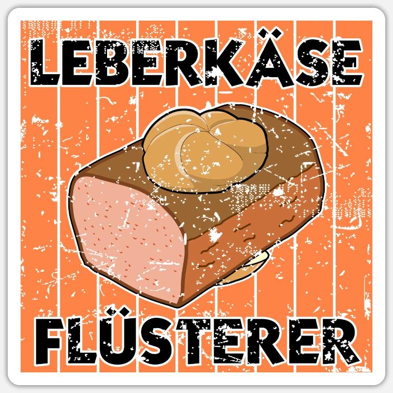 Leberkäse Flüsterer - Sticker Größe S (10 x 10 cm) - Mattweiß