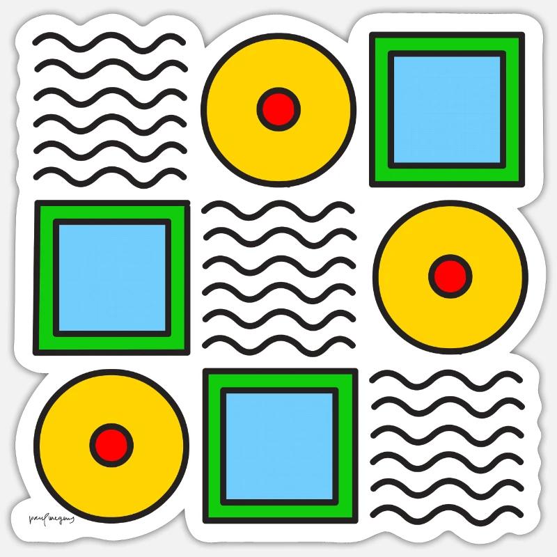 pattern moda 010623 3 Sticker size S (10 x 10 cm)