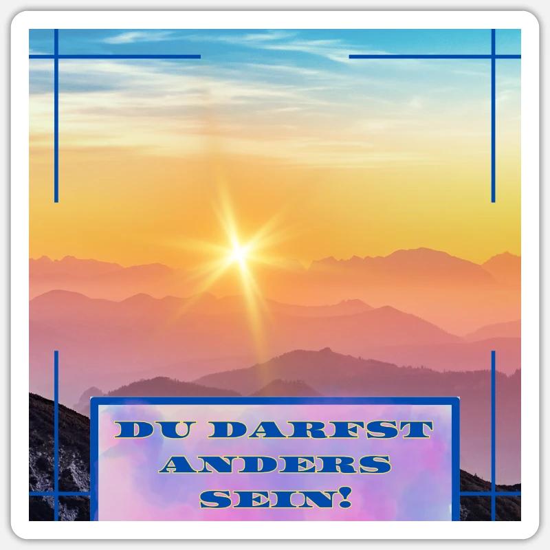 Du darfst anders sein Sticker Größe S (10 x 10 cm)