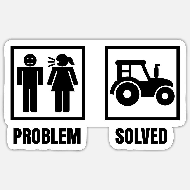 Fahrzeug Traktor Statement Bauer Ackerbau Landluft Sticker Größe S (10 x 10 cm)